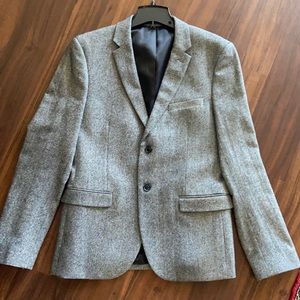 Topman Blazer - Black & Grey Wool